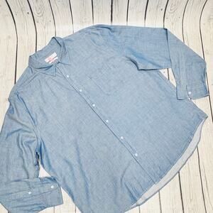 Men’s Lucky Brand Chambray Long Sleeve Shirt Size XX-Large